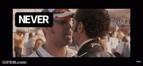 Man In Hat Talking To Another Man Never GIF