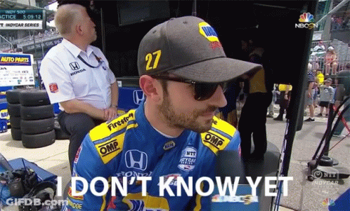 Man In Hat With 27 Saying I Don't Know Yet GIF