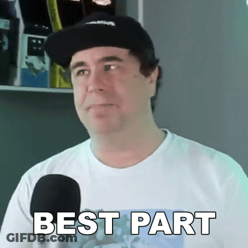 Man In Hat With Best Part Shirt GIF