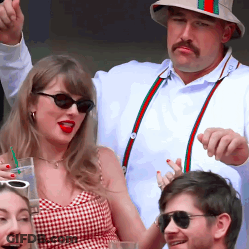 Man In Hat With Green And Red Stripe GIF