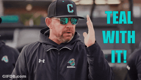 Man In Hat With Letter C And Sunglasses Says Teal With It GIF