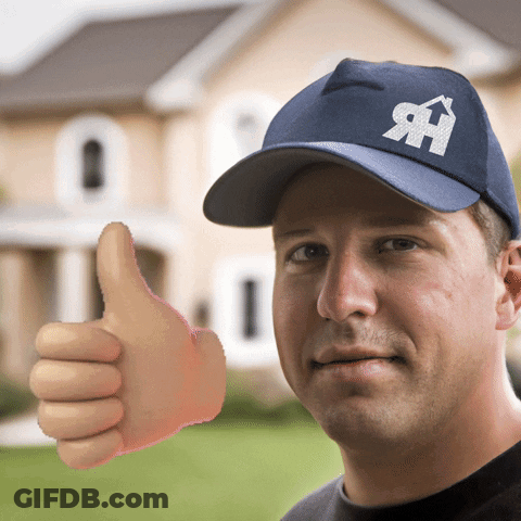 Man In Hat With Letter H Giving Thumbs Up GIF