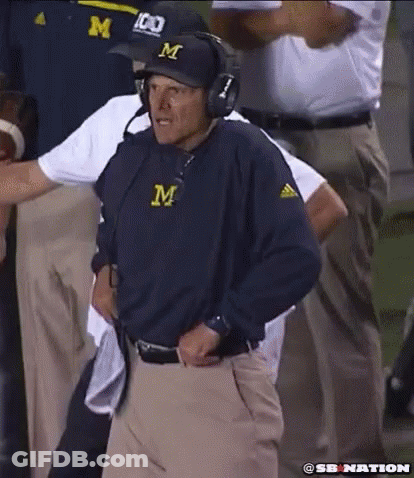 Man In Hat With Letter M Standing On Field GIF
