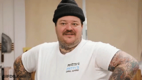 Man In Hat With Mitty's Patty's Shirt GIF