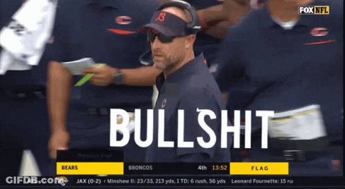 Man In Hat With Number 3 In Front Of Bullshit Screen GIF