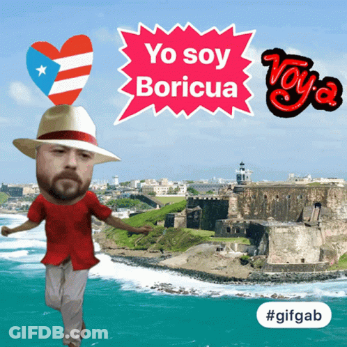 Man In Hat Yo Soy Boricua GIF