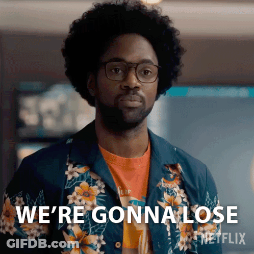 Man In Hawaiian Shirt And Glasses Says We're Gonna Lose GIF