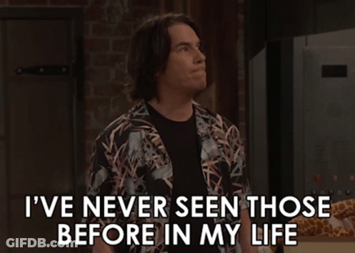 Man In Hawaiian Shirt Saying I've Never Seen Those Before GIF