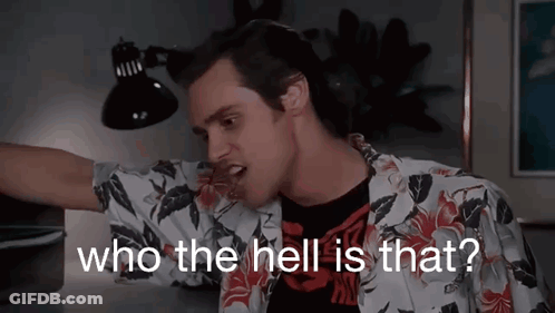 Man In Hawaiian Shirt Saying Who The Hell Is That GIF