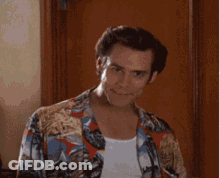 Man In Hawaiian Shirt Screaming Aaa GIF