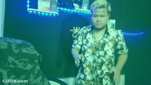 Man In Hawaiian Shirt With New Character Unlocked Cartoon GIF