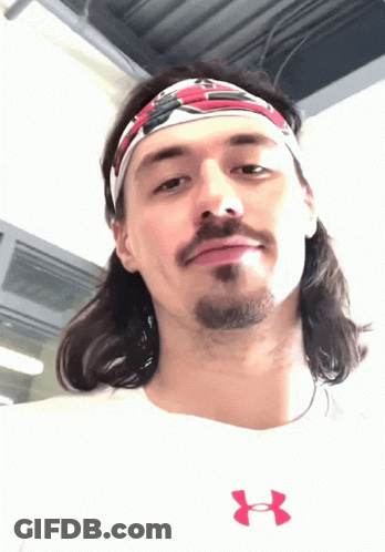 Man In Headband And Under Armour Shirt GIF