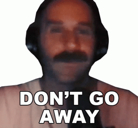 Man In Headphone Please Dont Go Away GIF