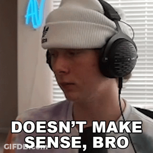 Man In Headphones And Beanie Making Funny Face GIF