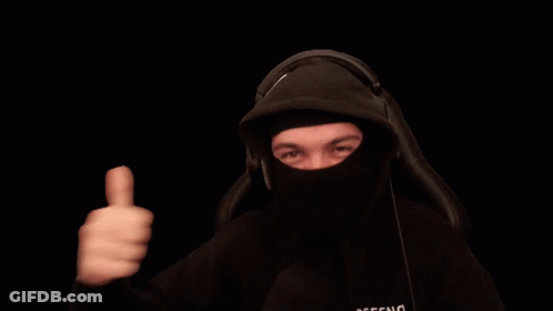 Man In Headphones And Black Defend Hoodie Thumbs Up GIF