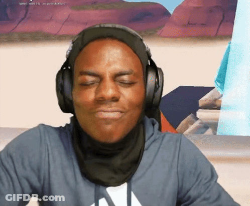 Man In Headphones And Blue Adidas Shirt GIF