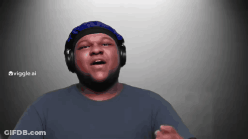 Man In Headphones And Blue Hat Viggle AI GIF