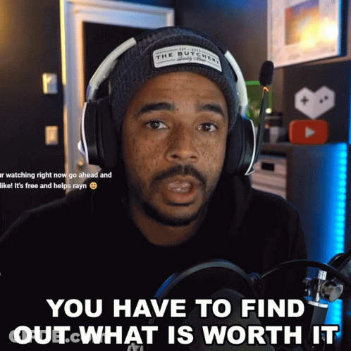 Man In Headphones And Butcher Hat GIF