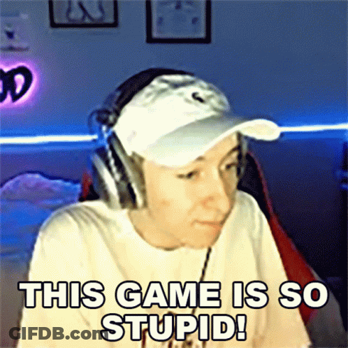 Man In Headphones And Cap Saying This Game Is So Stupid GIF