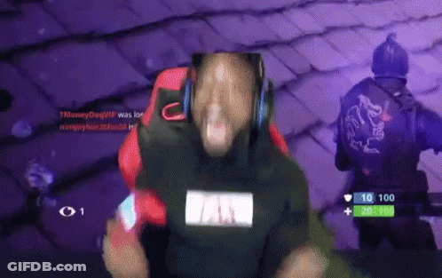 Man In Headphones And Fax Shirt GIF