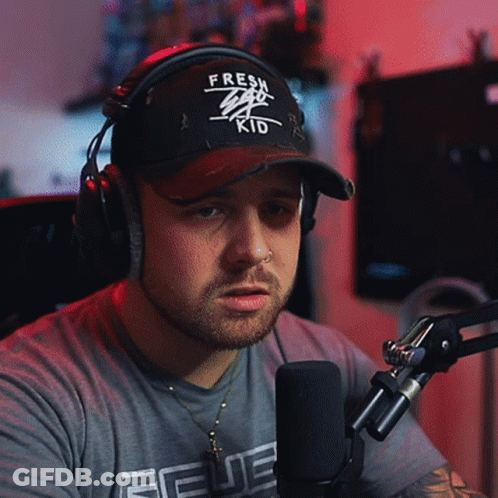 Man In Headphones And Fresh Kid Hat GIF