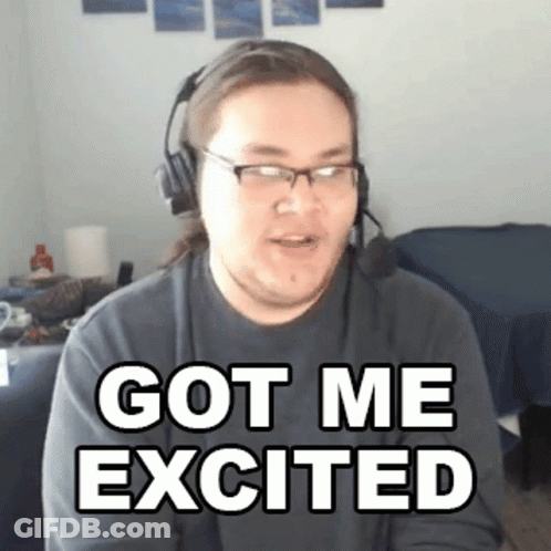 Man In Headphones And Glasses Saying Got Me Excited GIF