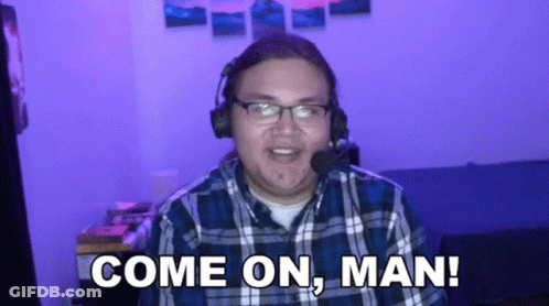 Man In Headphones And Glasses Says Come On Man GIF