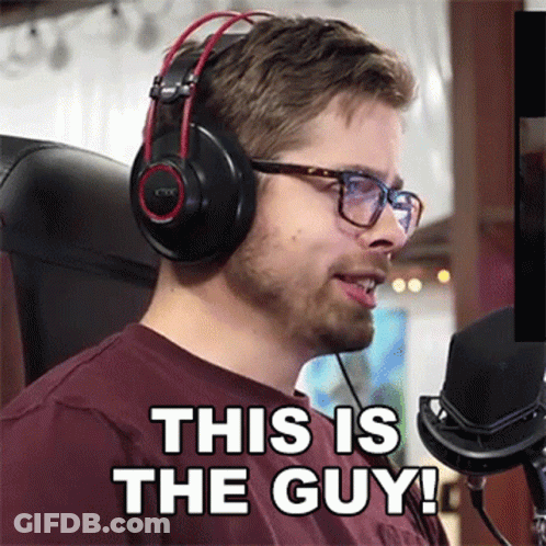 Man In Headphones And Glasses Says This Is The Guy GIF