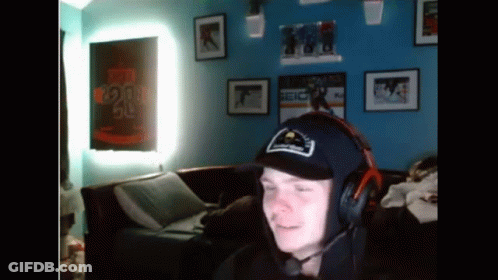 Man In Headphones And Hat GIF