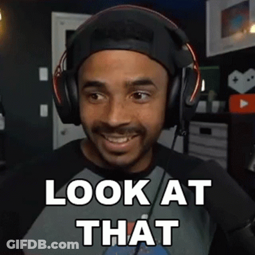 Man In Headphones And Hat Saying Look At That GIF