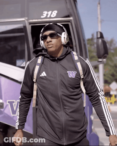 Man In Headphones And Jacket With Letter W GIF