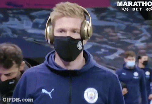 Man In Headphones And Mask Marathon GIF