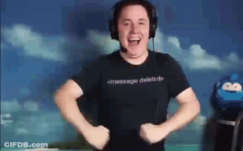 Man In Headphones And Message Delete Shirt Flexing GIF