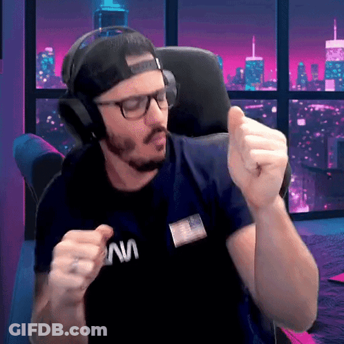 Man In Headphones And NASA Shirt GIF