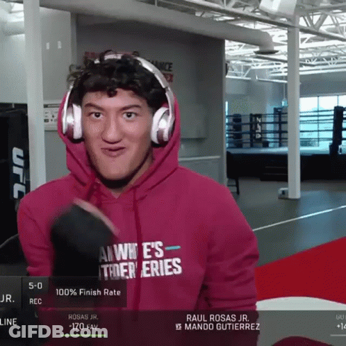 Man In Headphones And Pink Hoodie Saying Where's Their Eries GIF