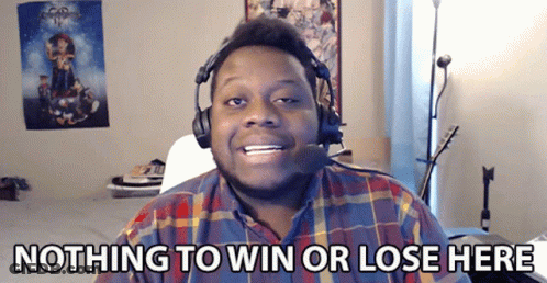 Man In Headphones And Plaid Shirt Saying Nothing To Win Or Lose GIF
