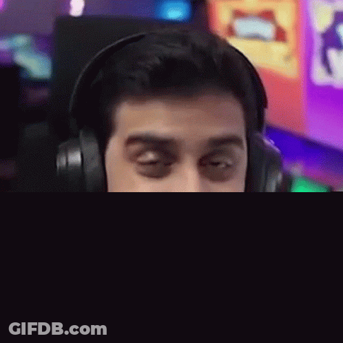 Man In Headphones And Red Hoodie GIF