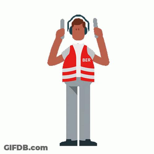 Man In Headphones And Red Vest With Ber GIF