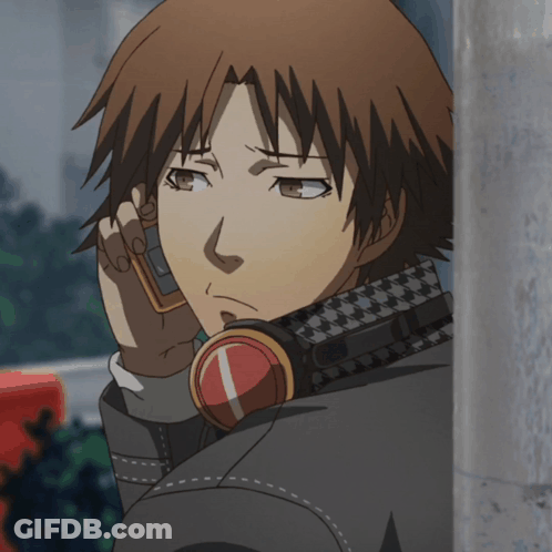 Man In Headphones And Watch On Phone GIF