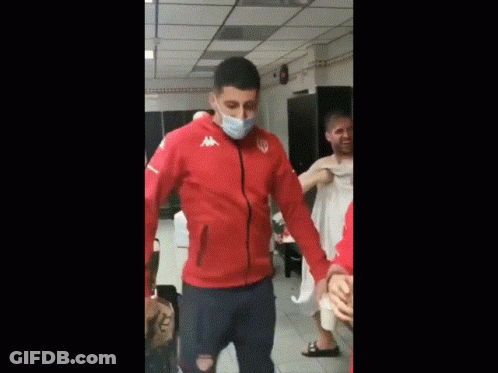 Man In Headphones And Woman Raising Hands GIF