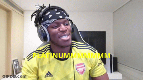 Man In Headphones And Yellow Adidas Shirt Smiling GIF