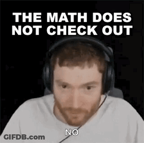 Man In Headphones At Computer Saying The Math Does Not Check Out No GIF