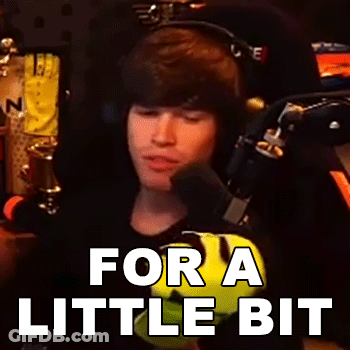 Man In Headphones At Microphone Says For A Little Bit GIF