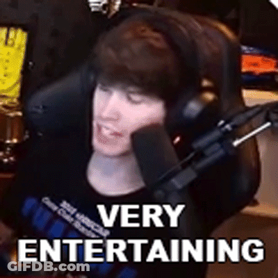 Man In Headphones At Microphone Says Very Entertaining GIF