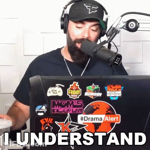 Man In Headphones At Microphone With Laptop Saying I Understand GIF