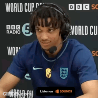 Man In Headphones At World Cup GIF