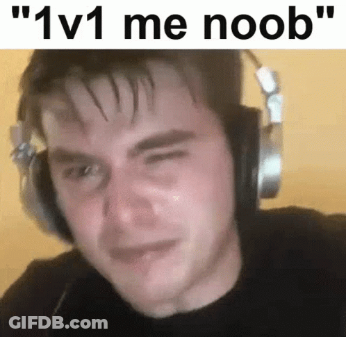 Man In Headphones Crying Funny Face GIF