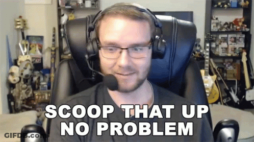 Man In Headphones Glasses Scoop That Up No Problem GIF