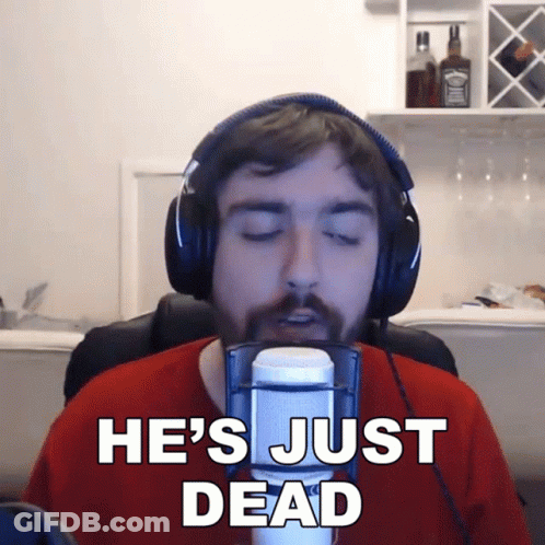 Man In Headphones He's Just Dead GIF