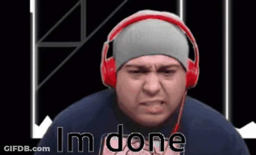 Man In Headphones Im Done GIF